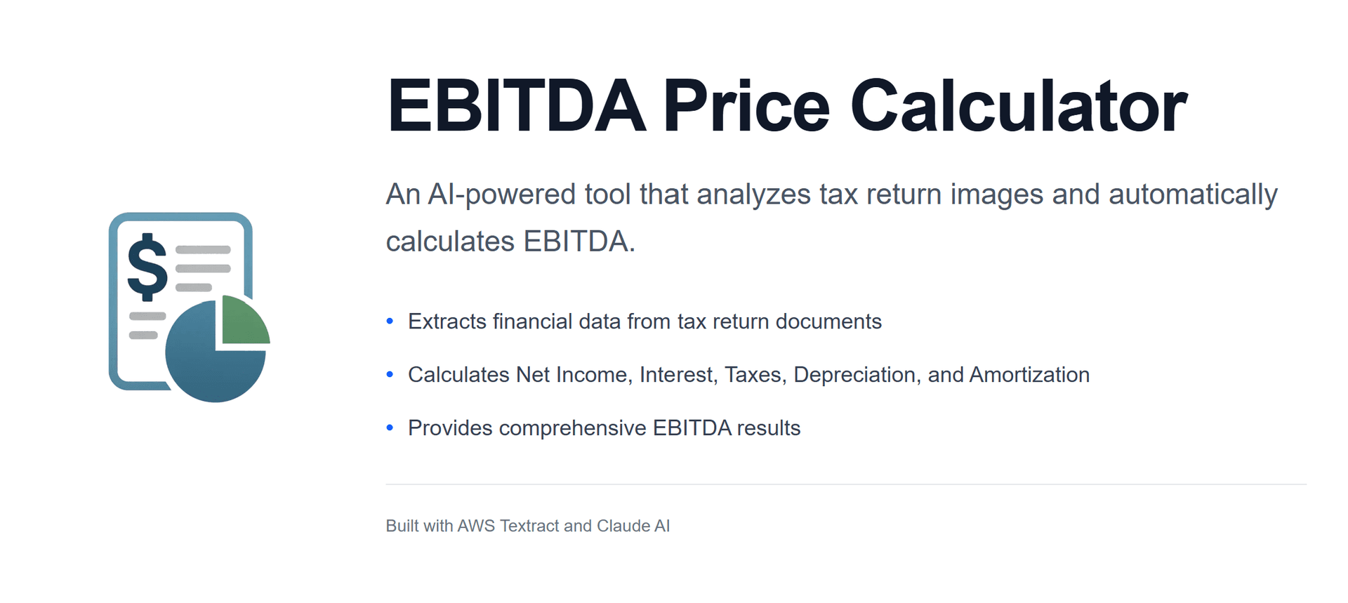 AI EBITDA Calculator